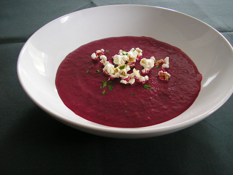 Beets and leek soup